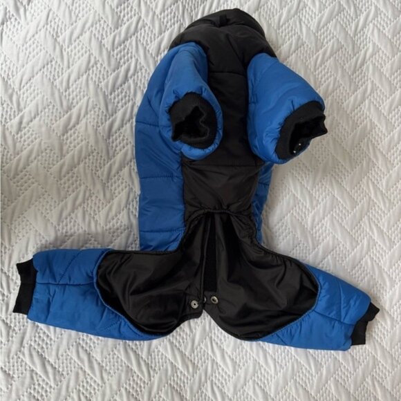 Duomm Dog Snowsuit Royal Blue Black Small Breeds XL 13-15 Pound Pup - Picture 4 of 10